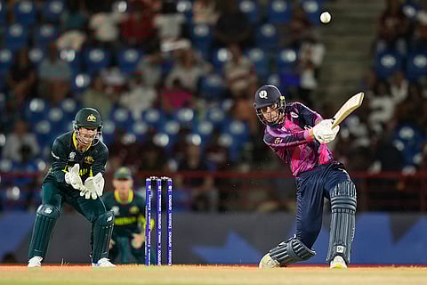 Brandon McMullen bats against Australia